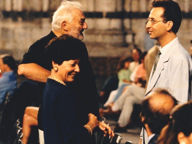 with Franco Donatoni and Maria Isabella De Carli